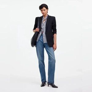 Madewell The Rail Straight Jean in Reston Wash 100% Cotton Size 24